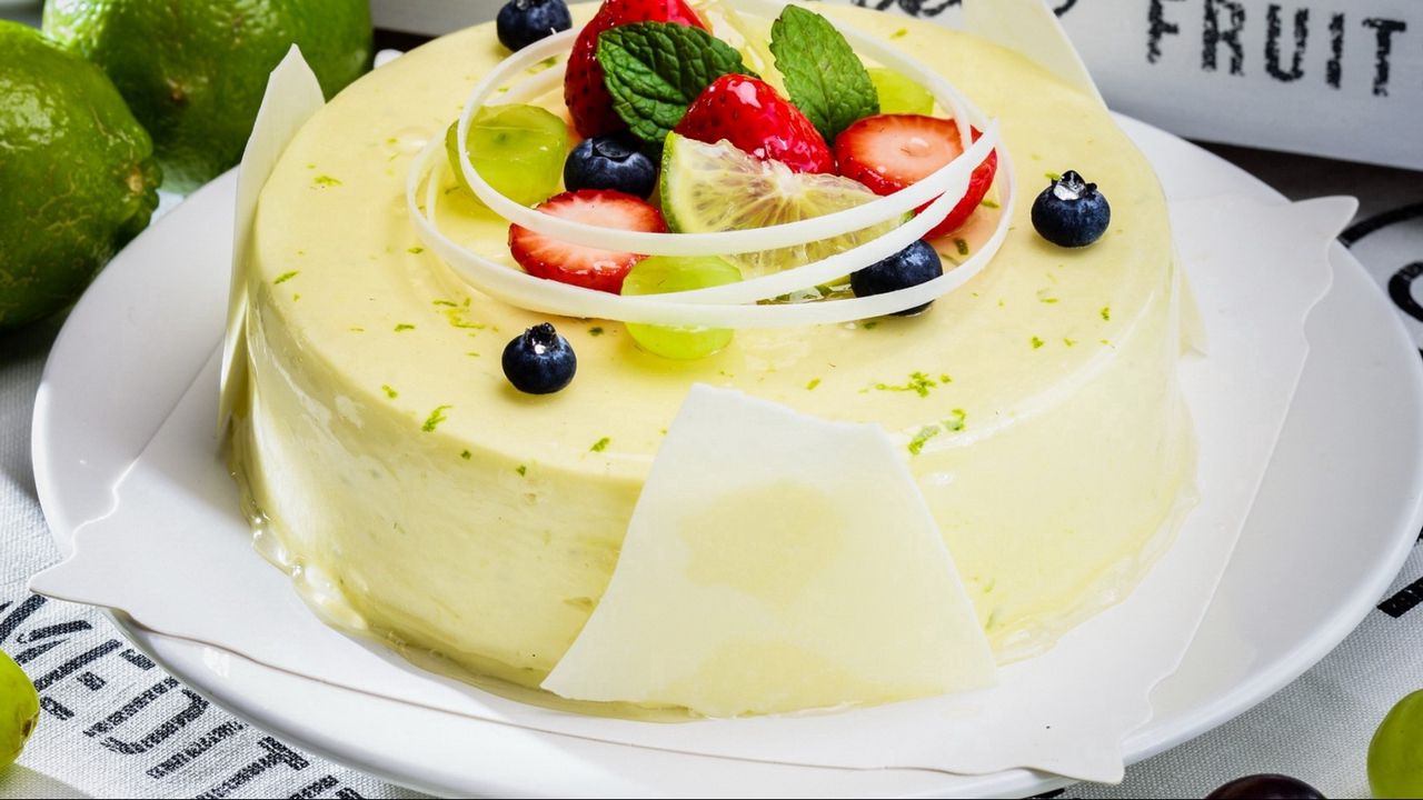 Wallpaper cheesecake, dessert, berries, cream