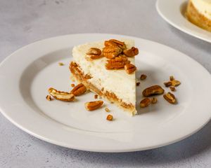 Preview wallpaper cheesecake, pecan, nuts, dessert, white