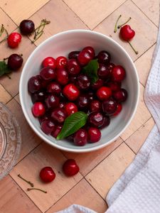 Preview wallpaper cherries, berries, candy, food