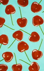 Preview wallpaper cherries, pattern, berries, red