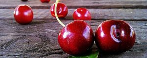 Preview wallpaper cherries, ripe, berries, red