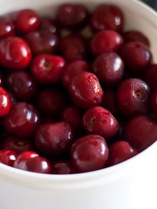 Preview wallpaper cherry, berries, bowl, red