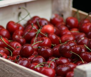 Preview wallpaper cherry, berries, food, red