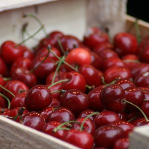 Preview wallpaper cherry, berries, food, red