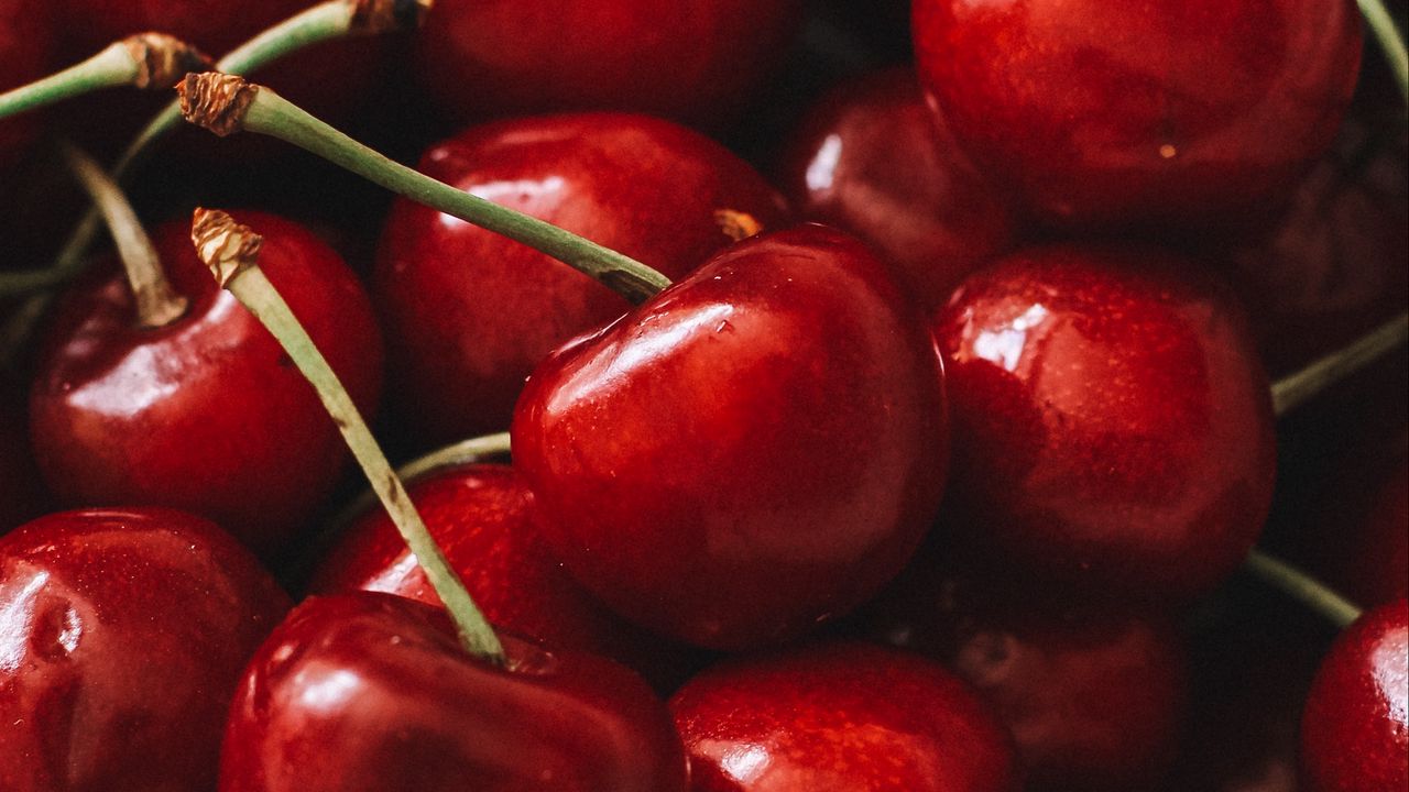 Wallpaper cherry, berry, fruit, red, macro