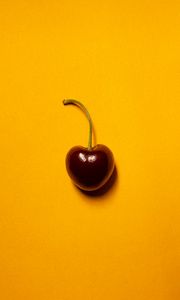 Preview wallpaper cherry, berry, red, yellow, minimalism