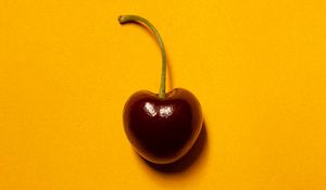 Preview wallpaper cherry, berry, red, yellow, minimalism