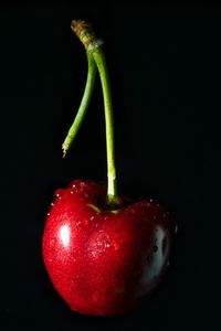 Preview wallpaper cherry, drops, red, fruit