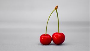 Preview wallpaper cherry, fruit, white background