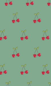 Preview wallpaper cherry, patterns, berries, vector, texture