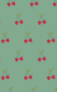 Preview wallpaper cherry, patterns, berries, vector, texture