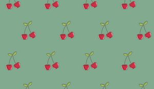 Preview wallpaper cherry, patterns, berries, vector, texture