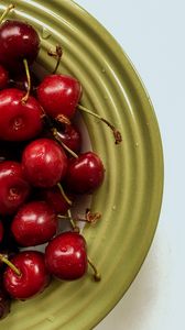 Preview wallpaper cherry, sweet cherry, berry, fruit, dish
