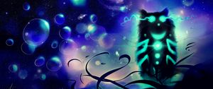 Preview wallpaper cheshire cat, cat, art, glow