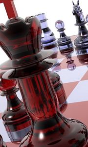Preview wallpaper chess, black, board, glass, collection