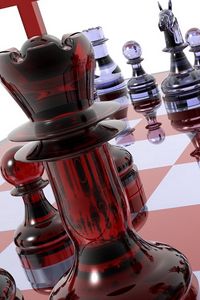 Preview wallpaper chess, black, board, glass, collection