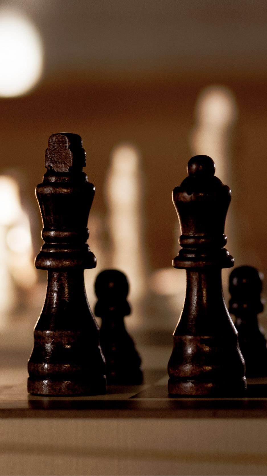 Download wallpaper 938x1668 chess, board, pieces, king, queen, game iphone  8/7/6s/6 for parallax hd background
