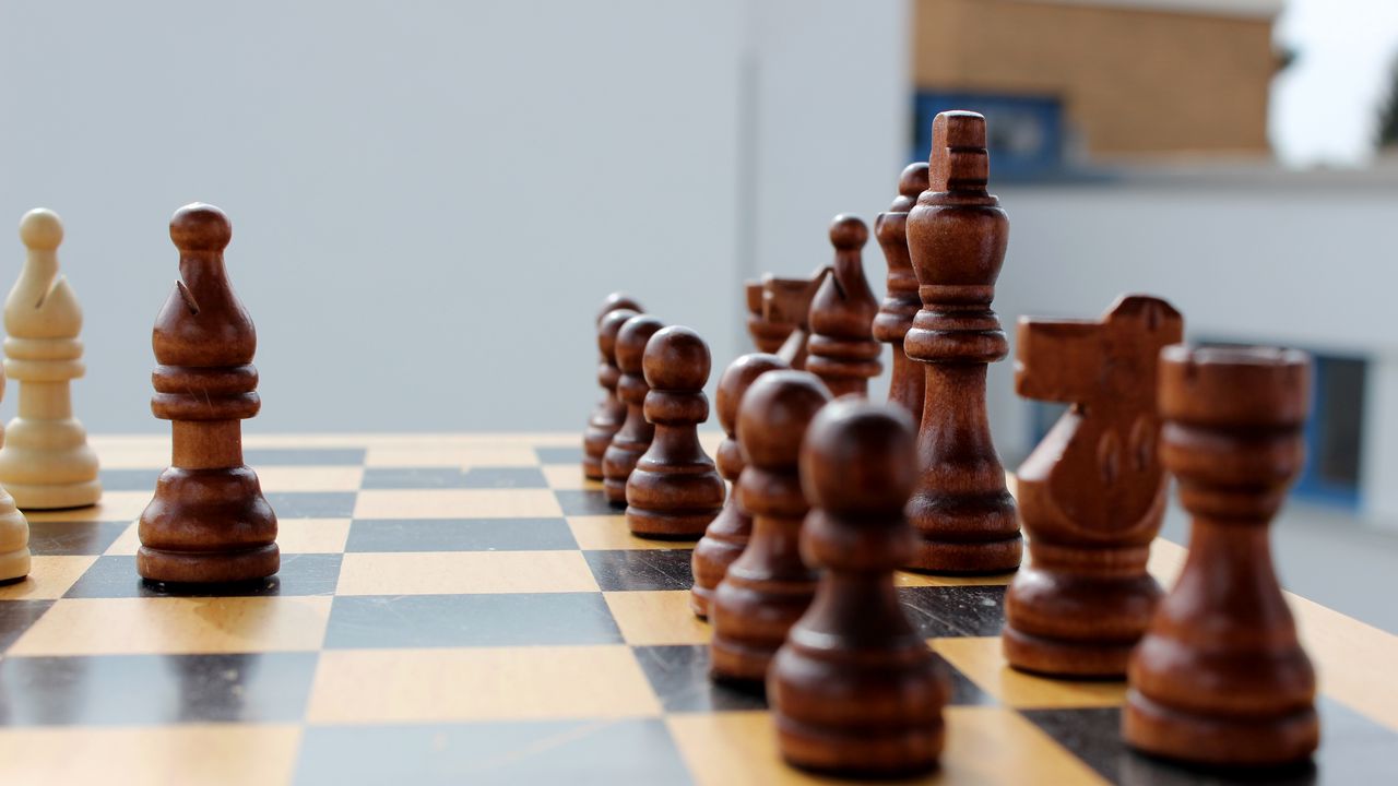 Wallpaper chess, chess board, figures