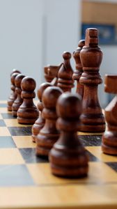 Preview wallpaper chess, chess board, figures