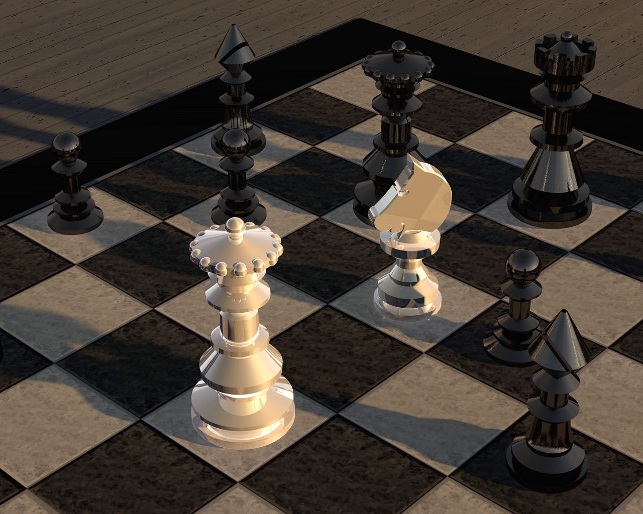 Wallpaper Chess 3D Graphics