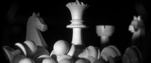 Preview wallpaper chess, figures, game, black and white, dark