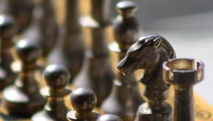 Preview wallpaper chess, game, board, pieces, metal
