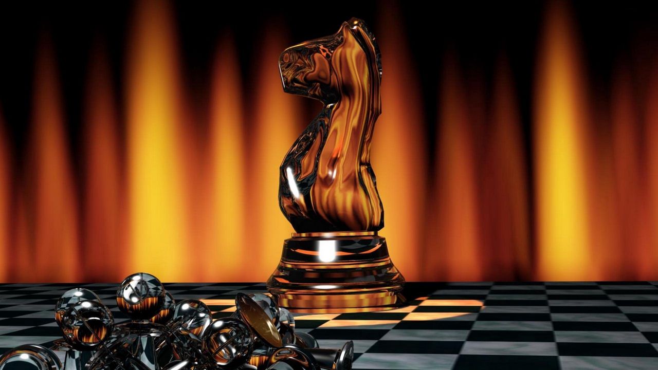Wallpaper chess, game, board, chess pieces, light