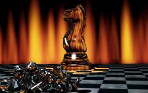 Preview wallpaper chess, game, board, chess pieces, light