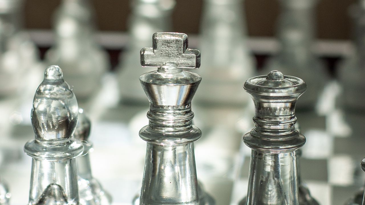 Wallpaper chess, glass, transparent, game