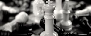 Preview wallpaper chess king, figure, piece, black and white