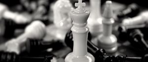 Preview wallpaper chess king, figure, piece, black and white