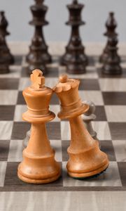 Preview wallpaper chess, king, queen, pieces, game, board