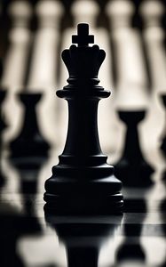 Preview wallpaper chess, pieces, king, dark