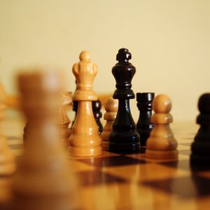 Preview wallpaper chess, pieces, king, queen, game, games