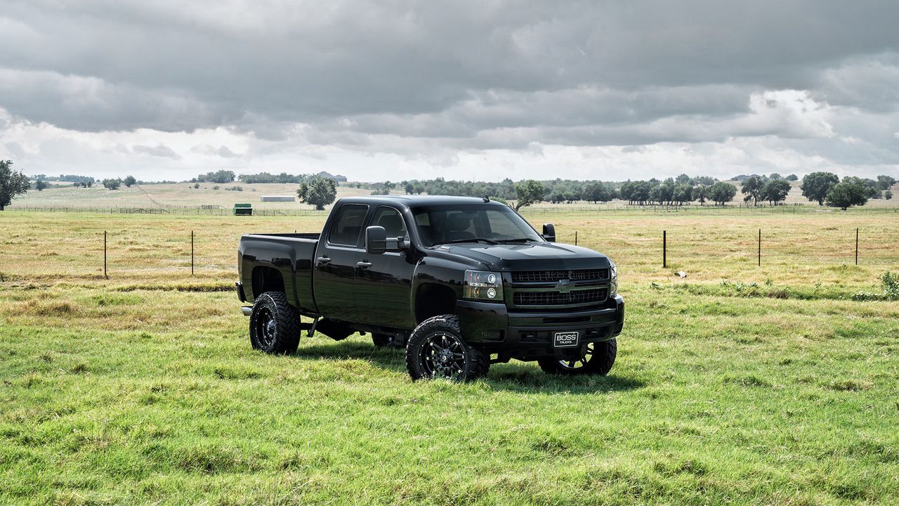 Wallpaper chevrolet, avalanche, black, side view