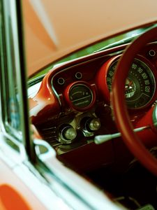 Preview wallpaper chevrolet bel air, chevrolet, car, red, retro, vintage