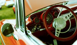 Preview wallpaper chevrolet bel air, chevrolet, car, red, retro, vintage