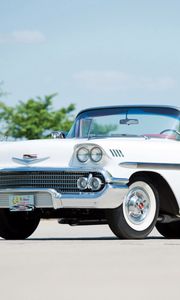 Preview wallpaper chevrolet, bel air, impala, 1958, convertible