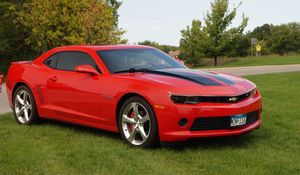 Preview wallpaper chevrolet camaro, chevrolet, car, red