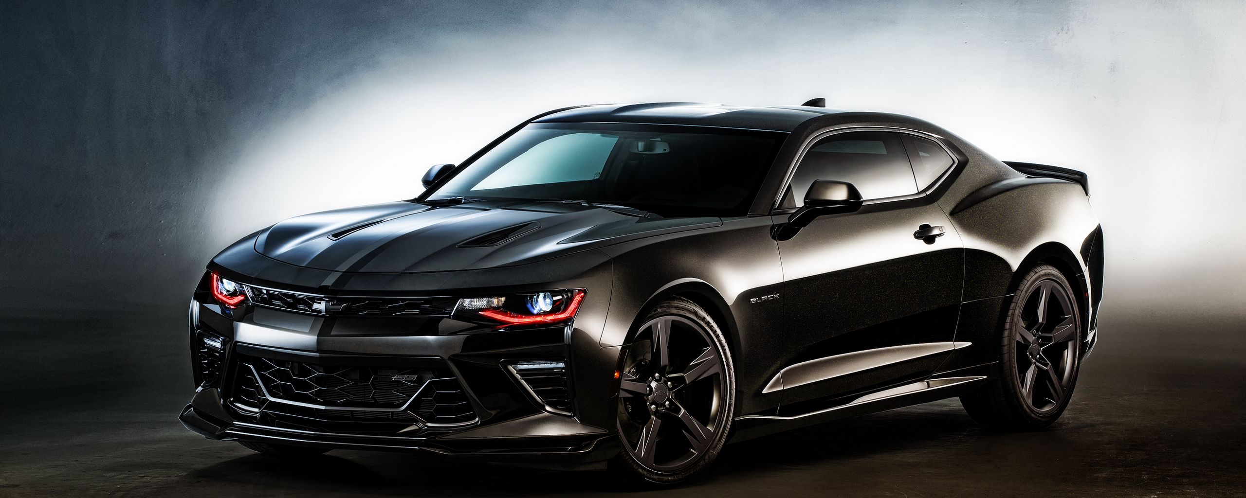 Download wallpaper 2560x1024 chevrolet, camaro, concept, black, side view  ultrawide monitor hd background