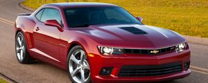 Preview wallpaper chevrolet, camaro, ss, 2013, red
