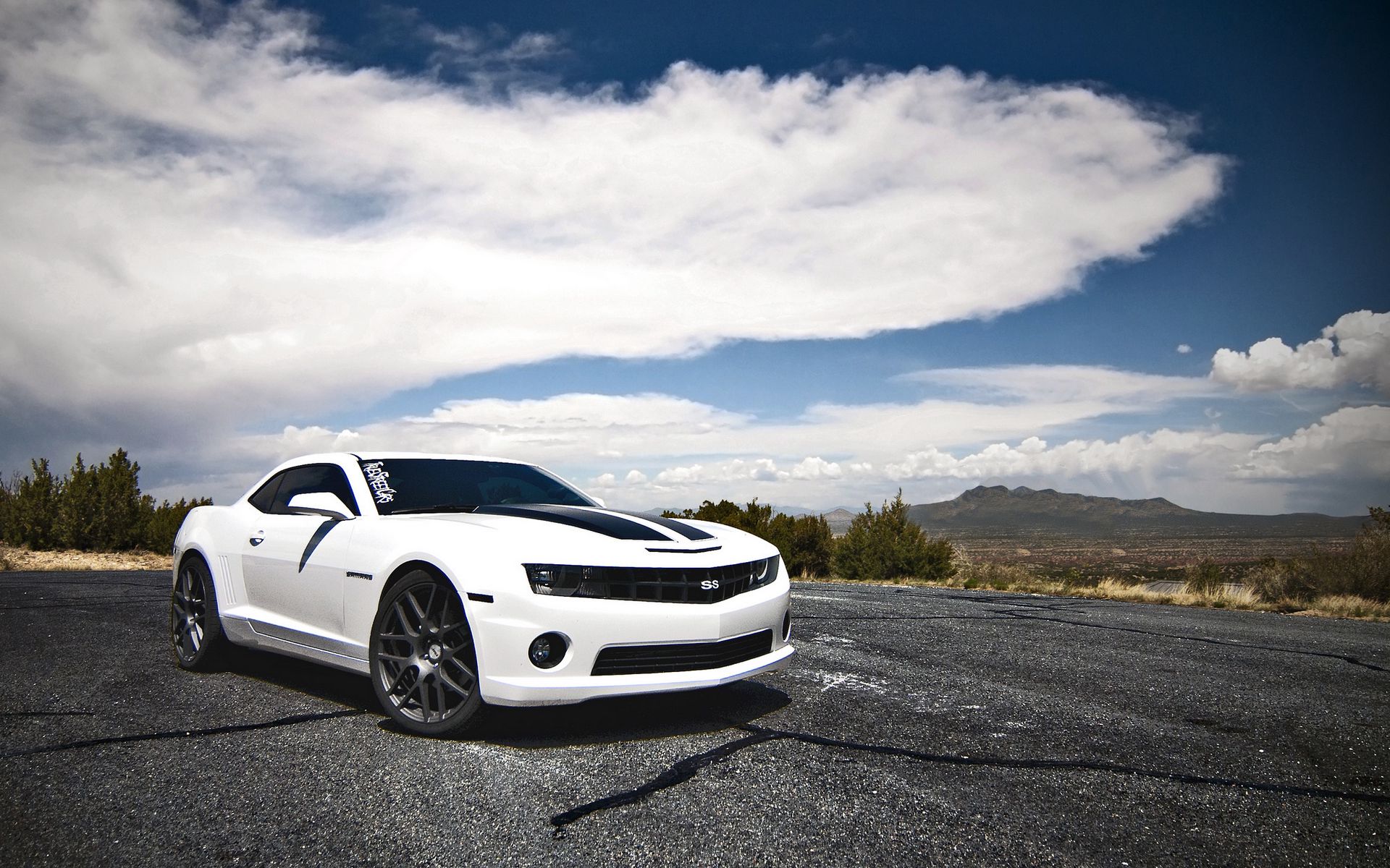 Download wallpaper 1920x1200 chevrolet, camaro ss, white, side view ...