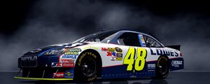 Preview wallpaper chevrolet, car, nascar, lights, background