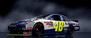 Preview wallpaper chevrolet, car, nascar, lights, background