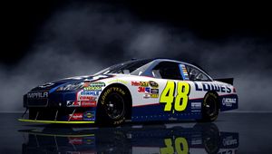 Preview wallpaper chevrolet, car, nascar, lights, background