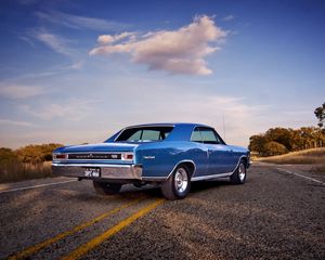 Preview wallpaper chevrolet, chevelle, 1966, rear view