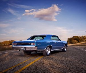 Preview wallpaper chevrolet, chevelle, 1966, rear view