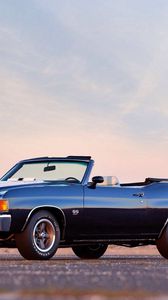 Preview wallpaper chevrolet, chevelle, malibu, convertible, side view