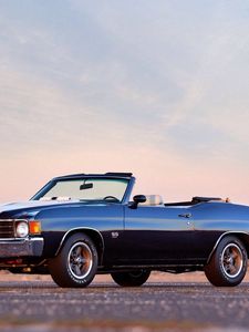 Preview wallpaper chevrolet, chevelle, malibu, convertible, side view