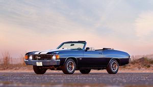 Preview wallpaper chevrolet, chevelle, malibu, convertible, side view